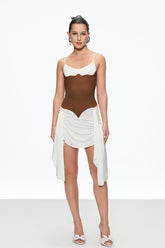 Caitria Ruch Spagetti Mini Elbise